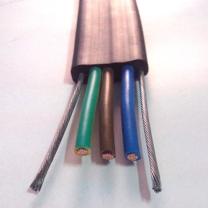 3о2.5ƽ��䓽z����|���ؙC��܇��|  2.5 core 3 square steel wire flat cable for  ...
